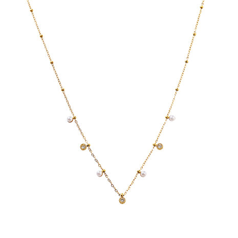 Ketting N56389-2 Parels en steentjes goud - ​​​​​​​Day&Eve