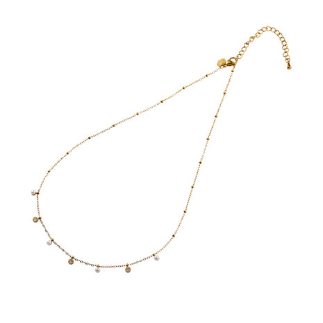 Ketting N56389-2 Parels en steentjes goud - ​​​​​​​Day&Eve