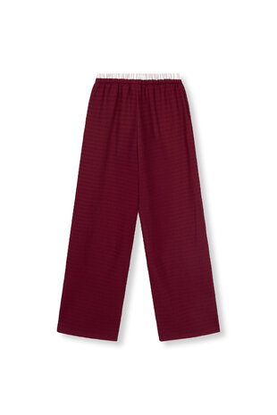 Broek met wijde pijpen Mara bordeaux rood - Refined Department