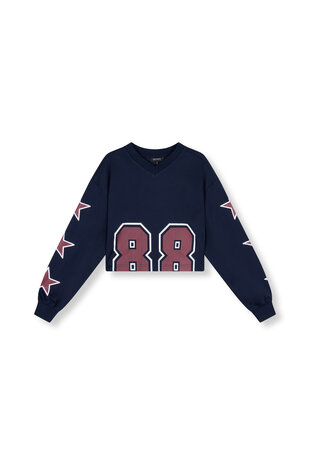 Kort hockey shirt Ulla donkerblauw - Refined Department