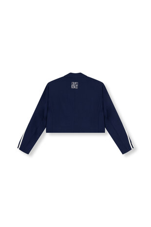 Korte blazer met streep op mouw Niv donkerblauw - Refined Department