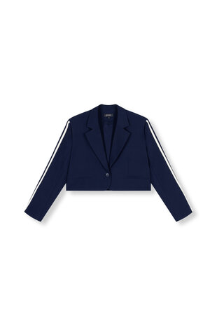 Korte blazer met streep op mouw Niv donkerblauw - Refined Department