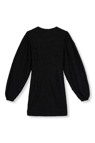 Korte structuur jurk Eden zwart - Refined Department