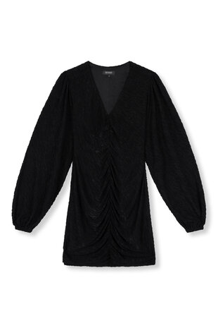 Korte structuur jurk Eden zwart - Refined Department