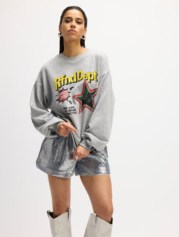 Sweater oversized Jayne grijs - Refined Department
