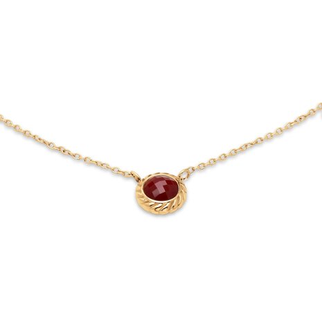 Ketting Friends Ziva cherry chocolate FN28 goud - ​​​​​​​Melano