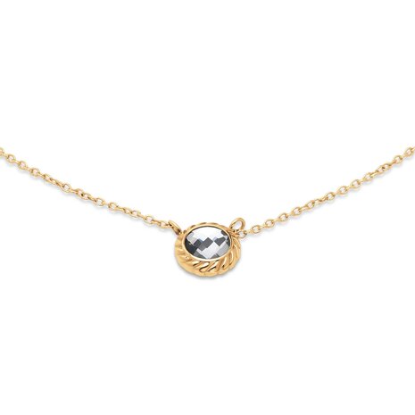 Ketting Friends Ziva chrystal FN28 goud - ​​​​​​​Melano