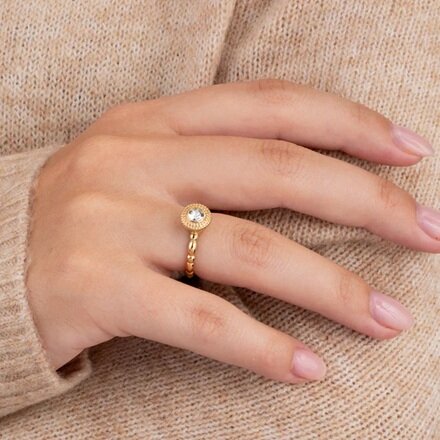Twisted ring Tiana zilver TR48 - Melano