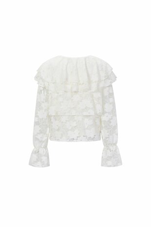 Blouse wit kant ruffle 
