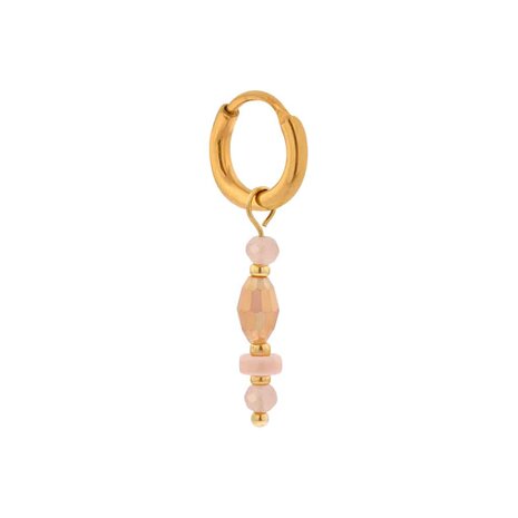 Oorbel per stuk LK421 italian dream hoop goud - Label Kiki