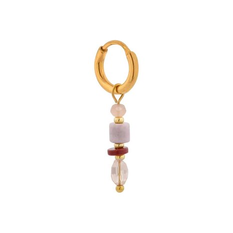 Oorbel per stuk LK429 sweet dreams hoop goud - Label Kiki