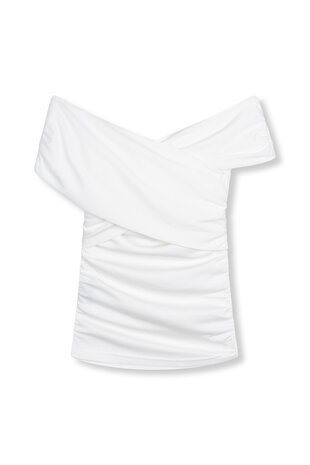 Offshoulder top Elma wit - Refined Department