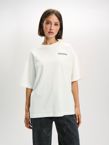 T-shirt Maggy offwhite/paars - Refined Department