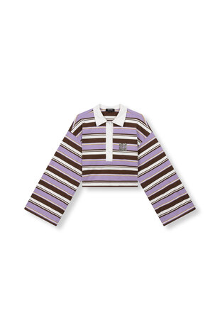 Polo Muse gestreept Bruin Paars - Refined Department