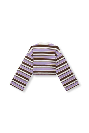 Polo Muse gestreept Bruin Paars - Refined Department