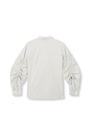 Blouse Gabby gestreept Bruin Wit - Refined Department