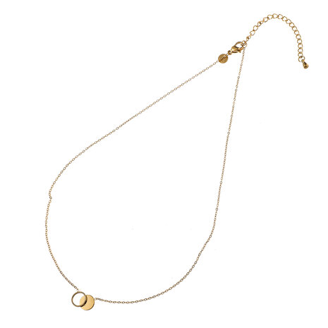 Ketting N56030-2 twee rondjes goud - ​​​​​​​Day&Eve