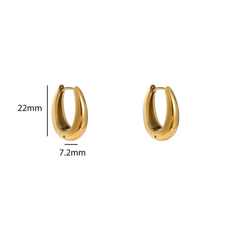 Oorbellen E56458-2 ovaal creole goud - Day&Eve