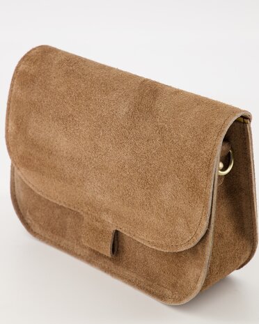 Tas Flora suede taupe - Teatro