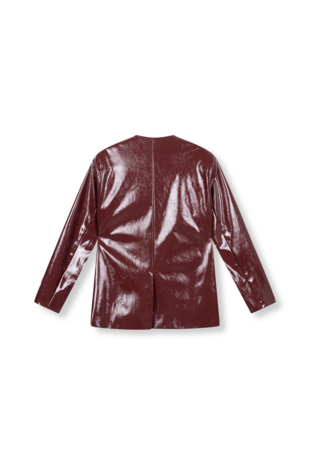 Nep lakleren blazer Mea rood - Refined Department