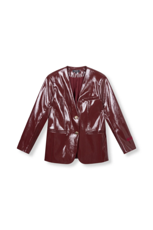 Nep lakleren blazer Mea rood - Refined Department