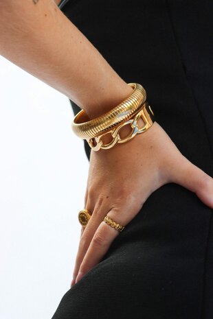 Armband Arc bangle K.EX.60.1 goud - Label Kiki