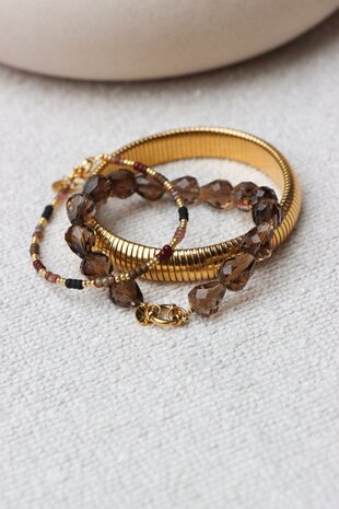 Armband K.EX.54.1 midnight muse goud - Label Kiki