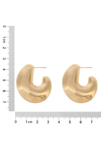 Oorbellen druppel mat goud - Rose & Camellia