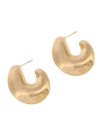 Oorbellen druppel mat goud - Rose & Camellia