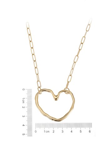 Ketting schakel groot hart goud - Rose & Camellia