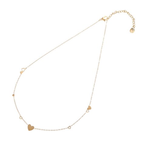 Ketting N2227-2 hearts goud - Day&Eve 