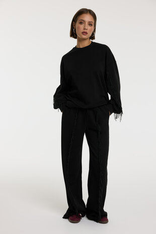 Broek Mara met kralen zwart - Refined Department