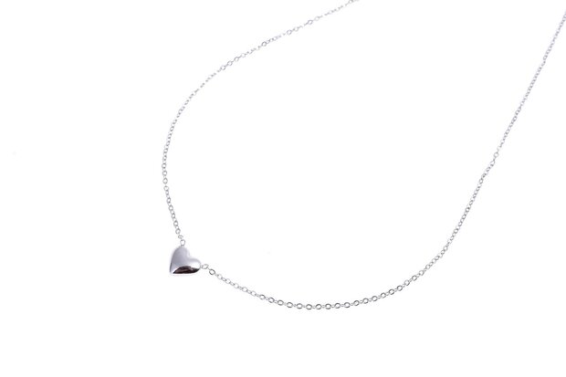 Ketting TN8829-1 full heart zilver - Day&Eve