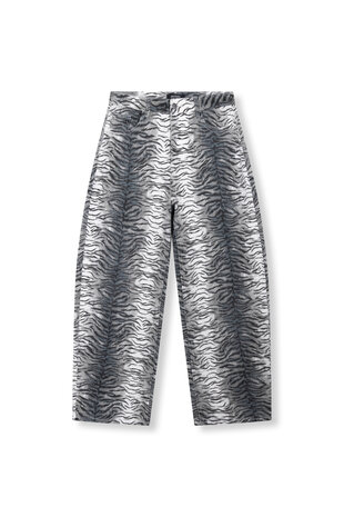 Broek Elma grijze denim balloon jeans met tijgerprint - Refined Department