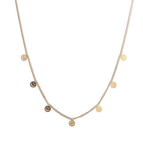 Ketting N61295-2 smileys goud - Day&Eve