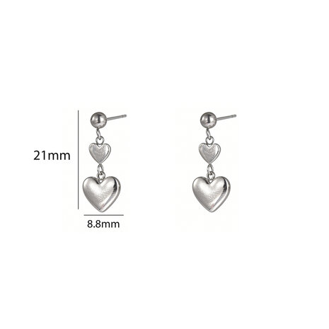 Oorbellen E61184-1 hartjes zilver - Day&Eve