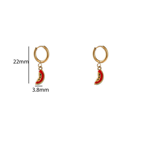Oorbellen E61141-2 watermeloen goud - Day&Eve