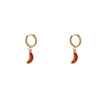 Oorbellen E61141-2 watermeloen goud - Day&Eve