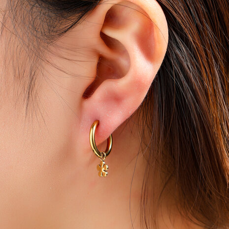 Oorbellen E61557-2 bloemetje met steentjes goud - Day&Eve