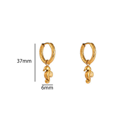 Oorbellen E61095-2 zeepaardje goud - Day&Eve