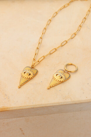 Ketting K.SK.261.1 Eye of love goud - Label Kiki