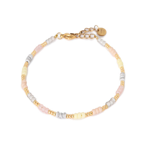 Armband K.SA.350.1 soft rainbow goud - Label Kiki