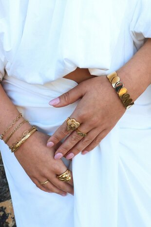 Armband K.SA.370.1 waves goud - Label Kiki