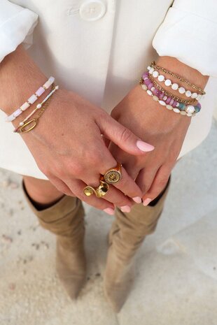 Armband K.SA.359.1 super trouper goud - Label Kiki