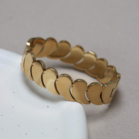 Armband K.EX.63.1 bangle sea whisper goud - Label Kiki