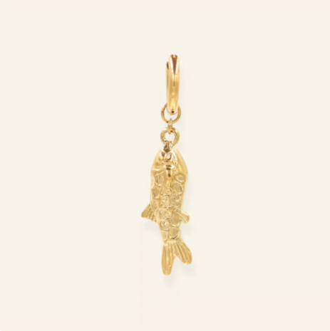 Oorbel Tiny Fish goud p/st. - Mable