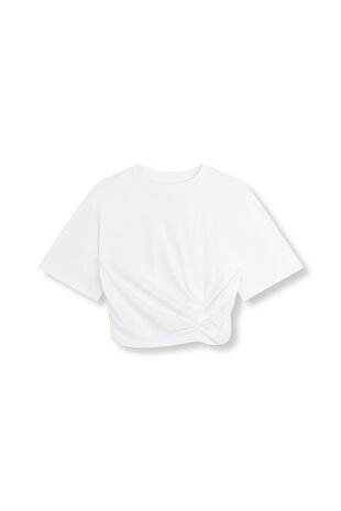 Cropped t-shirt Barr wit  - Refined Department