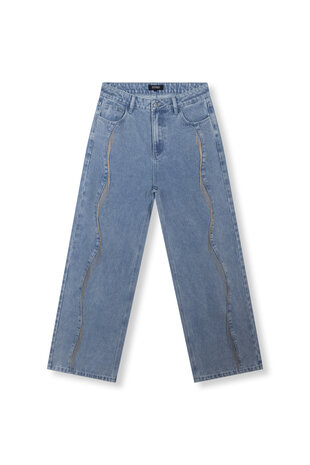 Broek Payton met franjes denim - Refined Department