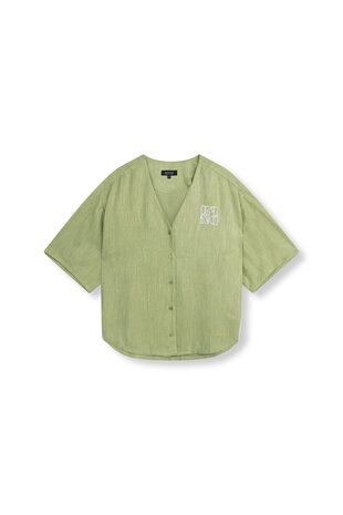 Baseball shirt Bennie groen - Refined Department