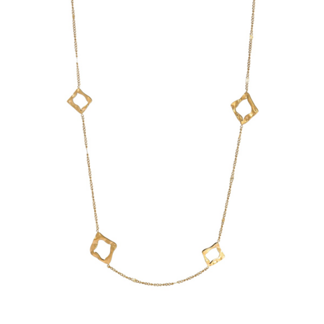 Ketting N61534-2 lang vierkantjes goud - ​​​​​​​Day&Eve